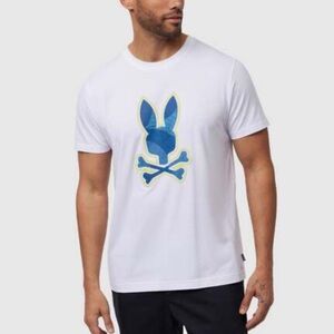 Psycho Bunny NWT Lenox Graphic White Crew Tee Pima Cotton T-Shirt Men's 6 Large